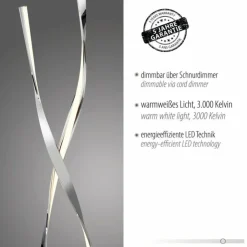 Luminaires Paul Neuhaus Éclairage Led|Lampadaire Paul Neuhaus LINDA LED Chrome, 1 lumière