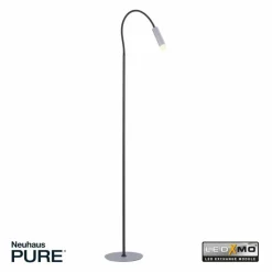 Luminaires Paul Neuhaus Lampadaires Et Lampes Sur Pied|Lampadaire Paul Neuhaus PURE-GEMIN LED Aluminium, Noir, 1 lumière