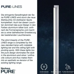 Luminaires Paul Neuhaus Lampadaires Et Lampes Sur Pied|Lampadaire Paul Neuhaus PURE-LINES LED Aluminium, 1 lumière, Télécommandes