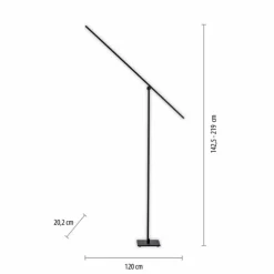 Luminaires Paul Neuhaus Éclairage Led|Lampadaire Paul Neuhaus PURE-GRAFO LED Noir, 1 lumière