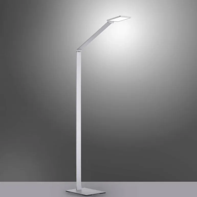 Lampadaire Paul Neuhaus Q-HANNES LED Argenté, 1 lumière, Télécommandes