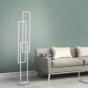 Lampadaire Paul Neuhaus Q-INIGO LED Acier brossé, 3 lumières, Télécommandes