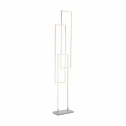 Lampadaire Paul Neuhaus Q-INIGO LED Acier brossé, 3 lumières, Télécommandes