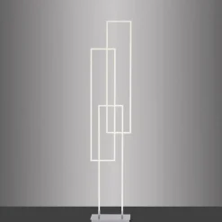 Lampadaire Paul Neuhaus Q-INIGO LED Acier brossé, 3 lumières, Télécommandes