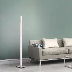 Lampadaire Paul Neuhaus Q-TOWER LED Aluminium, 2 lumières, Télécommandes