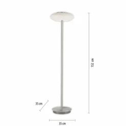 Lampadaire Paul Neuhaus Q-ETIENNE LED Acier brossé, 1 lumière, Télécommandes