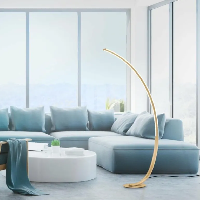 Lampadaire Paul Neuhaus Q-VITO LED Laiton, 1 lumière, Télécommandes