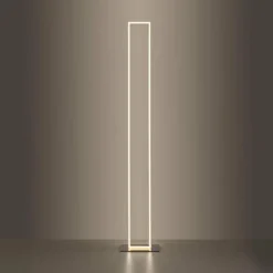 Lampadaire Paul-Neuhaus Q-KAAN LED Acier brossé, 2 lumières, Télécommandes