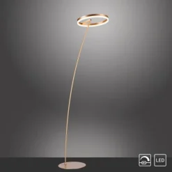 Luminaires Paul Neuhaus Lampadaires Et Lampes Sur Pied|Lampadaire Paul-Neuhaus TITUS LED Laiton, 1 lumière