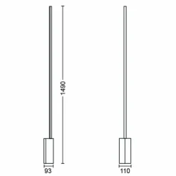 Lampadaire Philips Hue Signe LED Blanc, 1 lumière, Changeur de couleurs