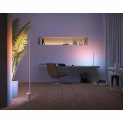 Lampadaire Philips Hue Signe LED Blanc, 1 lumière, Changeur de couleurs