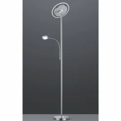 Luminaires Reality Éclairage Led|Lampadaire Reality Ackbar LED Nickel mat, 1 lumière