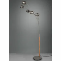 Luminaires Reality Lampadaires Et Lampes Sur Pied|Lampadaire Reality Dito Brun foncé, Nickel mat, 5 lumières