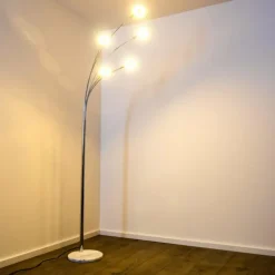 Luminaires Reality Lampadaires Et Lampes Sur Pied|Lampadaire Reality Rennes LED Chrome, 5 lumières