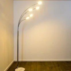 Luminaires Reality Lampadaires Et Lampes Sur Pied|Lampadaire Reality Rennes LED Chrome, 5 lumières