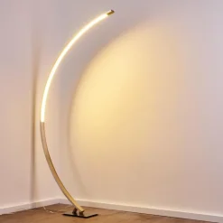 hofstein Lampadaires Et Lampes Sur Pied|Lampadaire Ruswil LED Nickel mat, 1 lumière