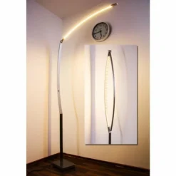 hofstein Lampadaires Et Lampes Sur Pied|Lampadaire Santa Marta LED Chrome, Nickel mat, 1 lumière