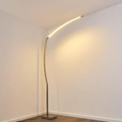 hofstein Lampadaires Et Lampes Sur Pied|Lampadaire Santa Marta LED Nickel mat, 1 lumière