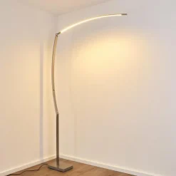 hofstein Lampadaires Et Lampes Sur Pied|Lampadaire Santa Marta LED Nickel mat, 1 lumière