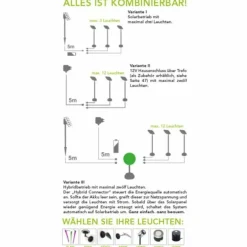 Lampadaire solaire Lutec STACK LED Gris, 3 lumières