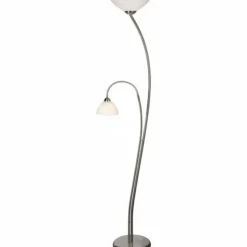 Luminaires Steinhauer Lampadaires Et Lampes Sur Pied|Lampadaire Steinhauer CAPRI Acier inoxydable, 2 lumières