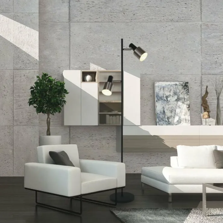 Luminaires Steinhauer Lampadaires Et Lampes Sur Pied|Lampadaire Steinhauer Fjorgard Noir, 2 lumières