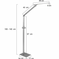 Luminaires Steinhauer Éclairage Led|Lampadaire Steinhauer Serenade LED Acier inoxydable, Blanc, 1 lumière