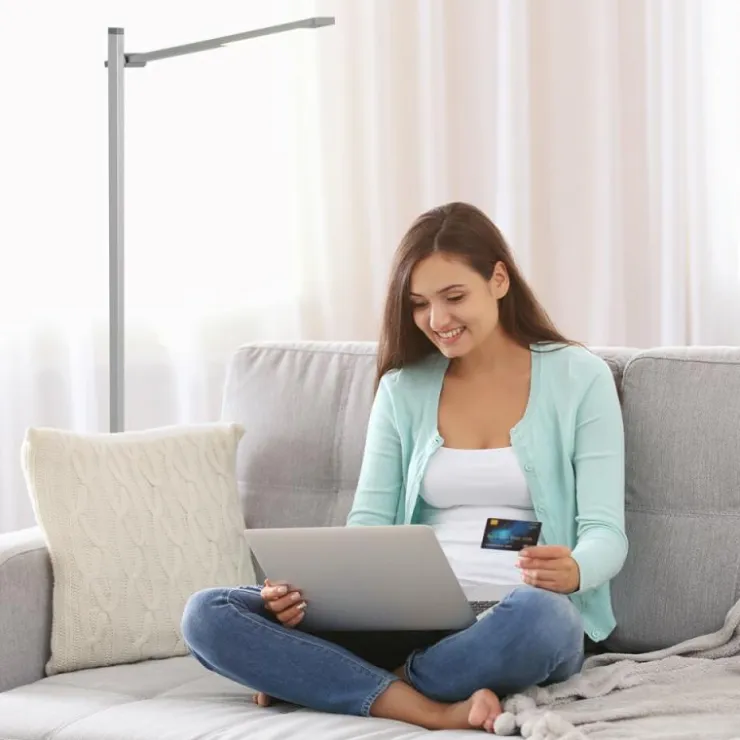 Luminaires Steinhauer Lampadaires Et Lampes Sur Pied|Lampadaire Steinhauer Stekk LED Acier inoxydable, Blanc, 1 lumière