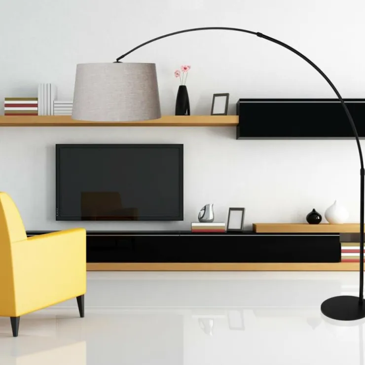 Luminaires Steinhauer Lampadaires Et Lampes Sur Pied|Lampadaire Steinhauer Stresa Noir, 1 lumière
