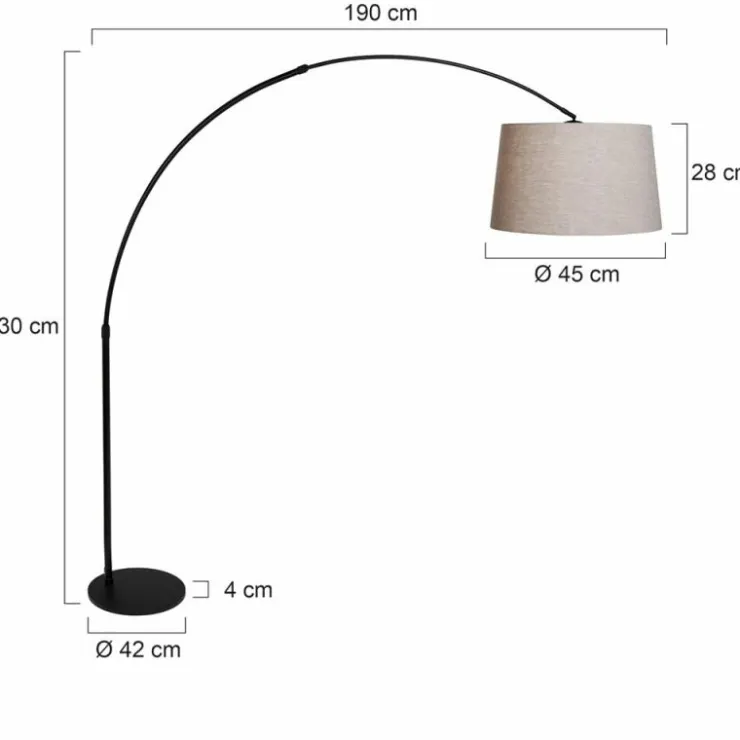 Luminaires Steinhauer Lampadaires Et Lampes Sur Pied|Lampadaire Steinhauer Stresa Noir, 1 lumière
