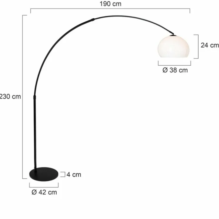 Luminaires Steinhauer Lampadaires Et Lampes Sur Pied|Lampadaire Steinhauer Stresa Noir, 1 lumière