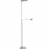 Luminaires Steinhauer Lampadaires Et Lampes Sur Pied|Lampadaire Steinhauer Turound LED Acier brossé, 2 lumières