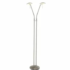 Luminaires Steinhauer Lampadaires Et Lampes Sur Pied|Lampadaire Steinhauer ZENITH LED Acier inoxydable, 2 lumières