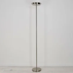 Lampadaire Theron LED Nickel mat, 1 lumière, Télécommandes