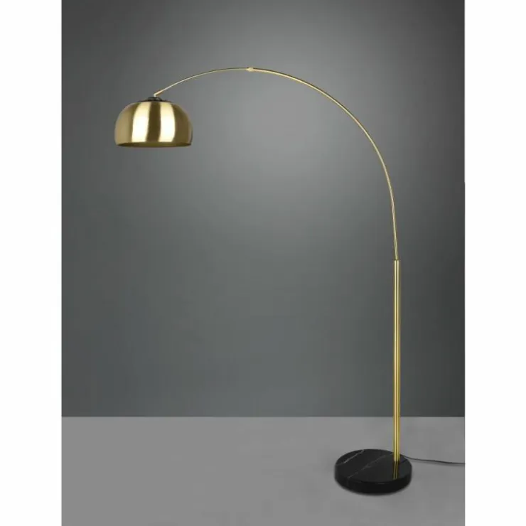 Luminaires Trio Lampadaires Et Lampes Sur Pied|Lampadaire Trio Argentina Aspect marbre, Laiton, Noir, 1 lumière