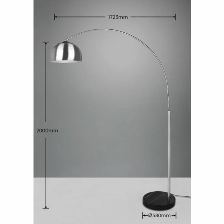 Luminaires Trio Lampadaires Et Lampes Sur Pied|Lampadaire Trio ARGENTINA Nickel mat, 1 lumière