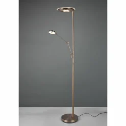 Luminaires Trio Éclairage Led|Lampadaire Trio Barrie LED Vieux laiton, 2 lumières