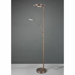 Luminaires Trio Éclairage Led|Lampadaire Trio Barrie LED Vieux laiton, 2 lumières