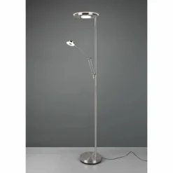 Luminaires Trio Éclairage Led|Lampadaire Trio Barrie LED Nickel mat, 2 lumières