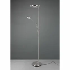 Luminaires Trio Éclairage Led|Lampadaire Trio Barrie LED Nickel mat, 2 lumières