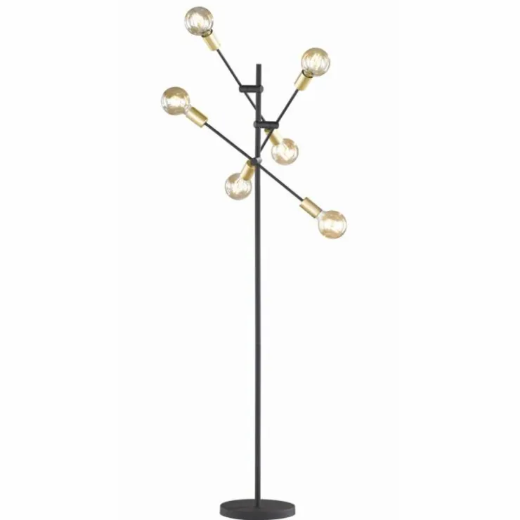 Luminaires Trio Lampadaires Et Lampes Sur Pied|Lampadaire Trio CROSS Noir, 6 lumières