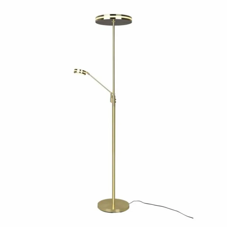 Luminaires Trio Lampadaires Et Lampes Sur Pied|Lampadaire Trio Franklin LED Laiton, 2 lumières