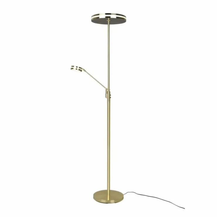 Luminaires Trio Lampadaires Et Lampes Sur Pied|Lampadaire Trio Franklin LED Laiton, 2 lumières