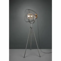 Luminaires Trio Lampadaires Et Lampes Sur Pied|Lampadaire Trio Ivar Brun foncé, Nickel mat, 1 lumière