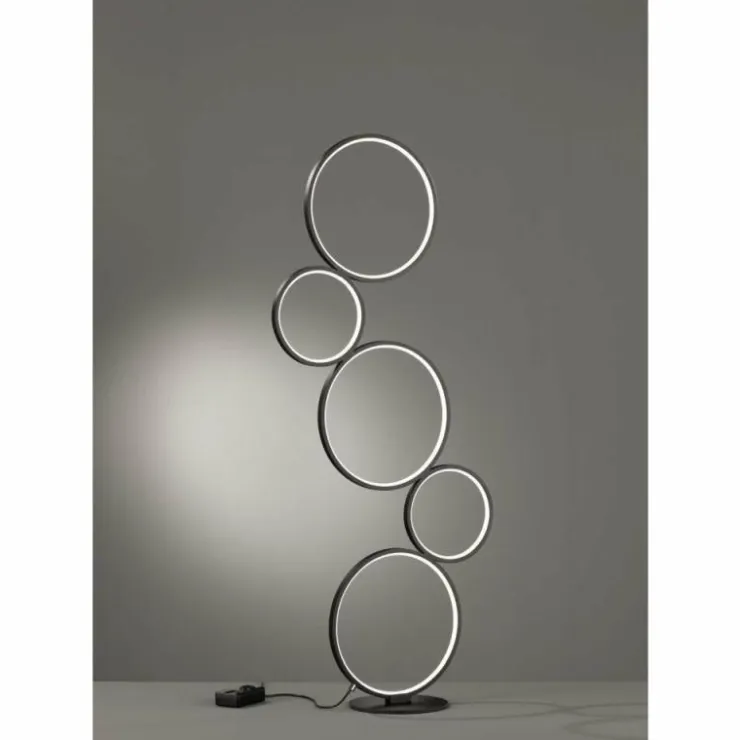 Luminaires Trio Lampadaires Et Lampes Sur Pied|Lampadaire Trio Leuchten RONDO LED Noir, 1 lumière