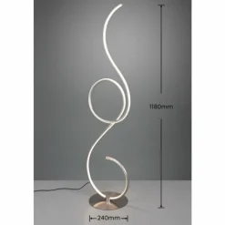 Luminaires Trio Éclairage Led|Lampadaire Trio-Leuchten Jive LED Nickel mat, 1 lumière