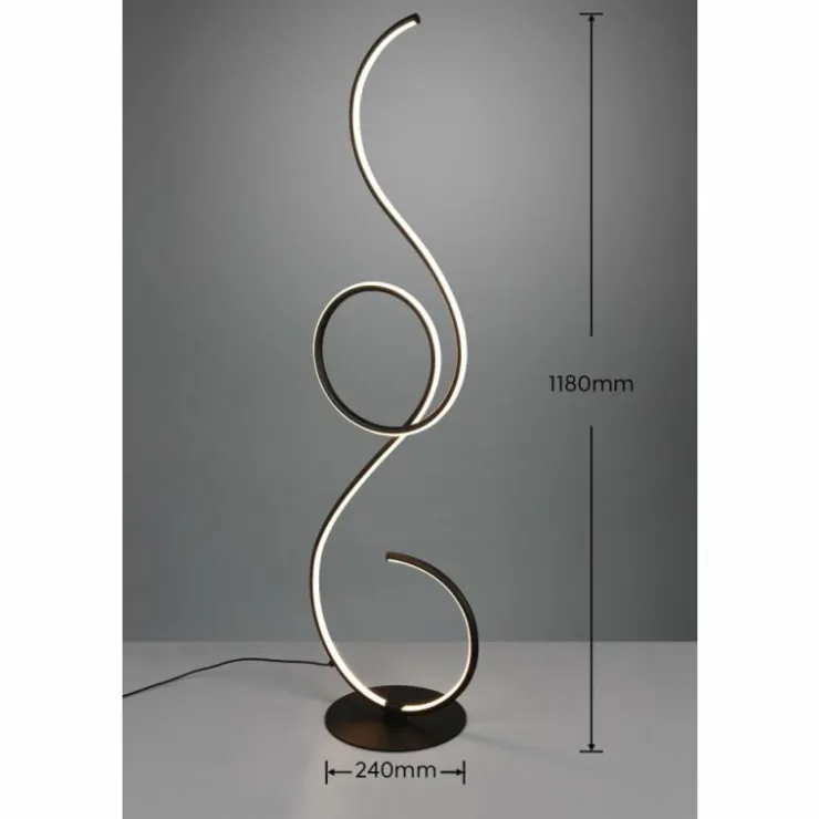 Luminaires Trio Éclairage Led|Lampadaire Trio-Leuchten Jive LED Noir, 1 lumière