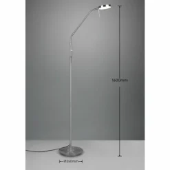 Luminaires Trio Lampadaires Et Lampes Sur Pied|Lampadaire Trio-Leuchten Monza LED Nickel mat, 1 lumière