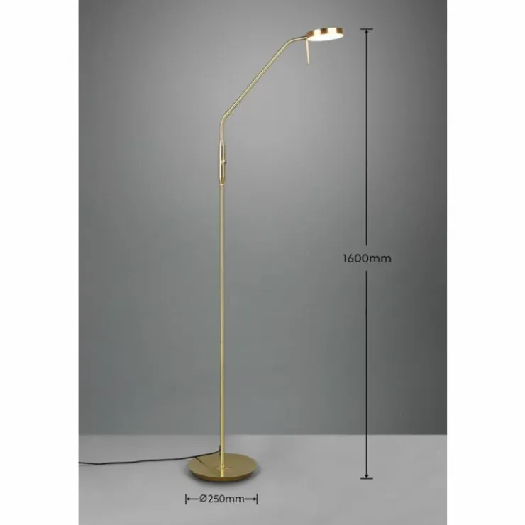 Luminaires Trio Éclairage Led|Lampadaire Trio-Leuchten Monza LED Laiton, 1 lumière