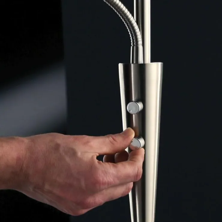 Luminaires Trio Éclairage Led|Lampadaire Trio-Leuchten Quebec LED Laiton, 2 lumières